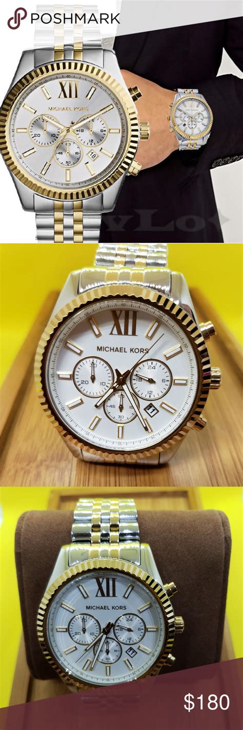 michael kors mk-8344|Michael Kors black chronograph watch.